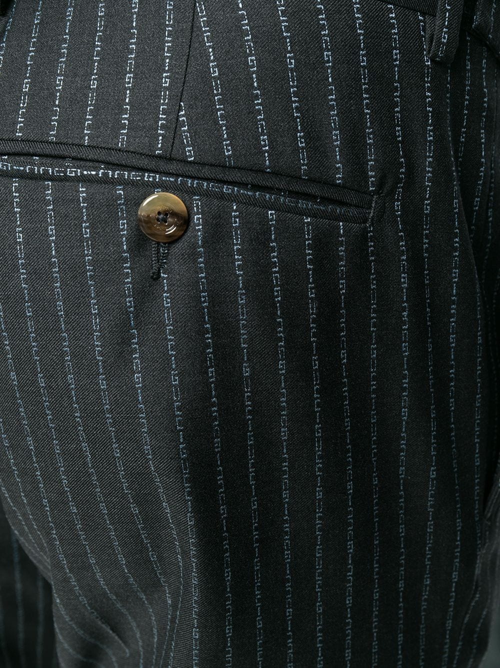 logo pinstripe formal suit - 6