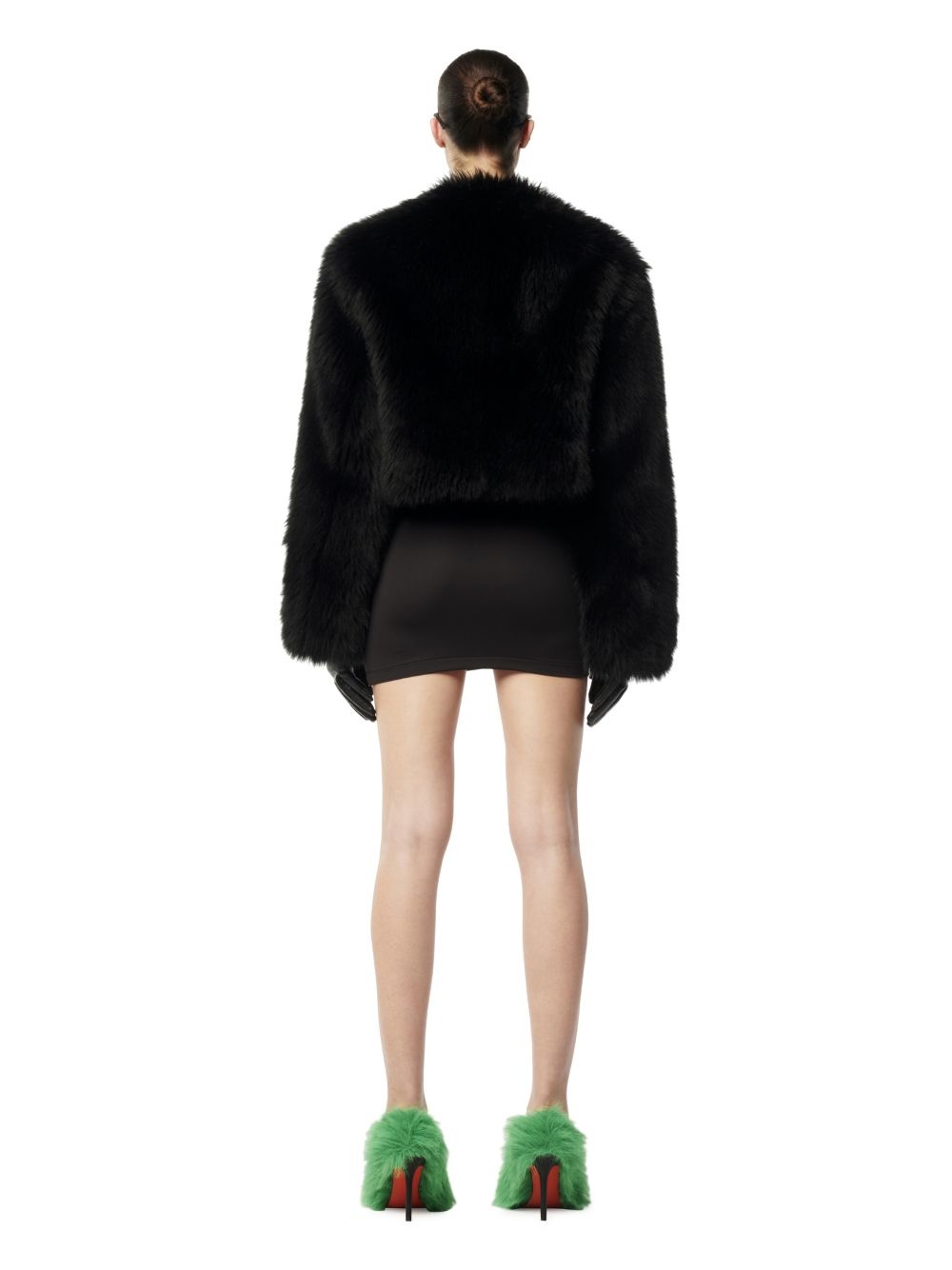 Faux Fur Crop Jacket - 4