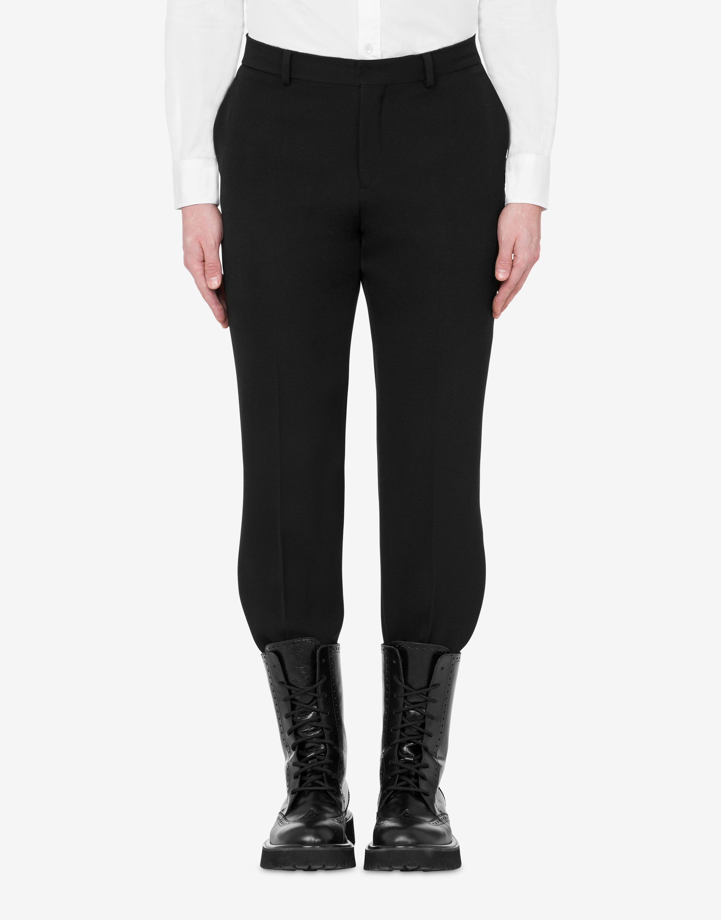 GRAIN DE POUDRE WOOL TROUSERS - 2