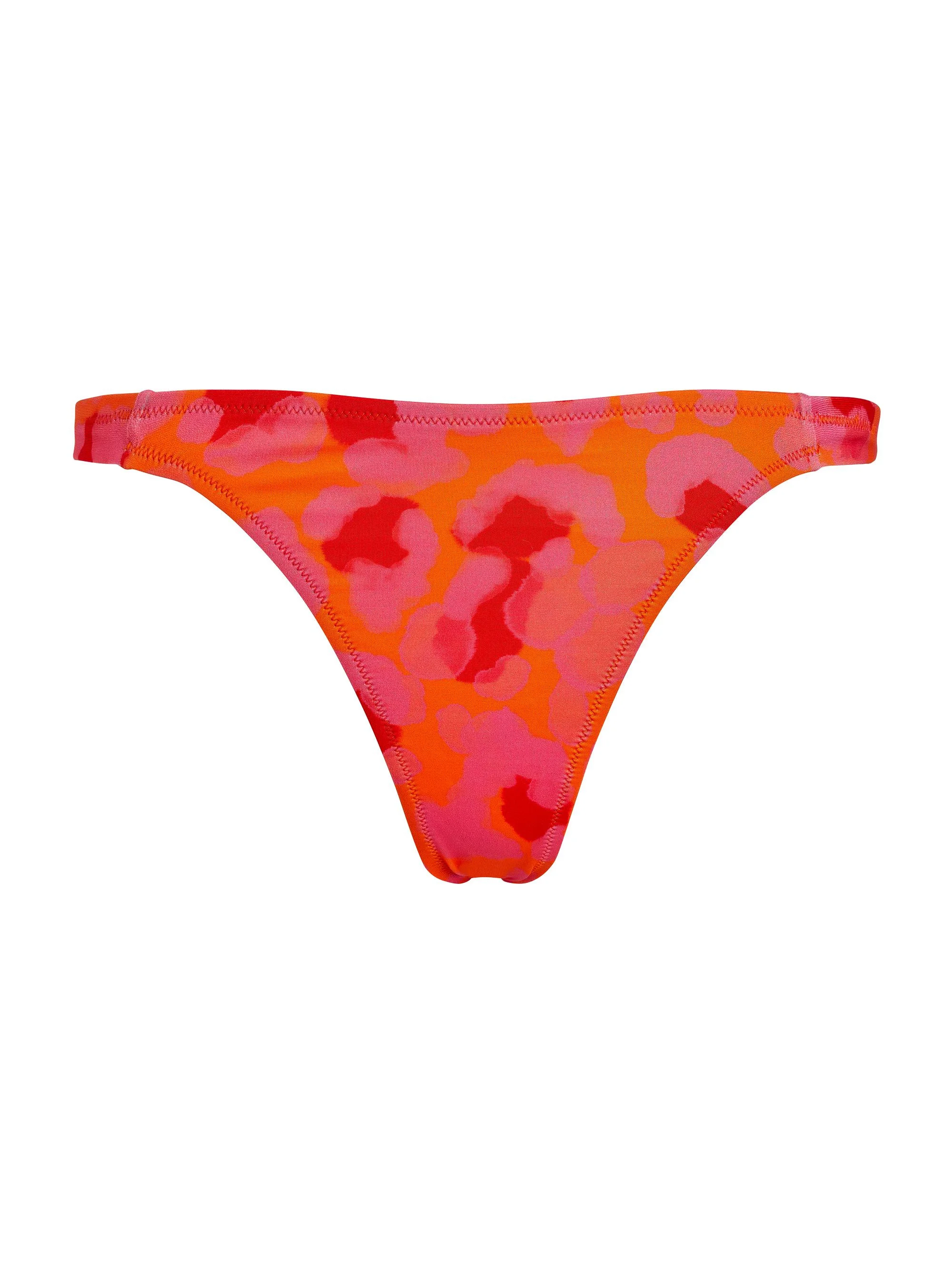 Women's Vichy Jacquard Bikini Bottom - Coquelicot - 1