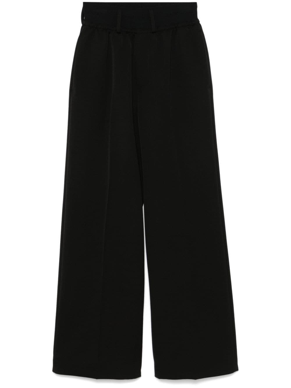 logo-jacquard trousers - 1