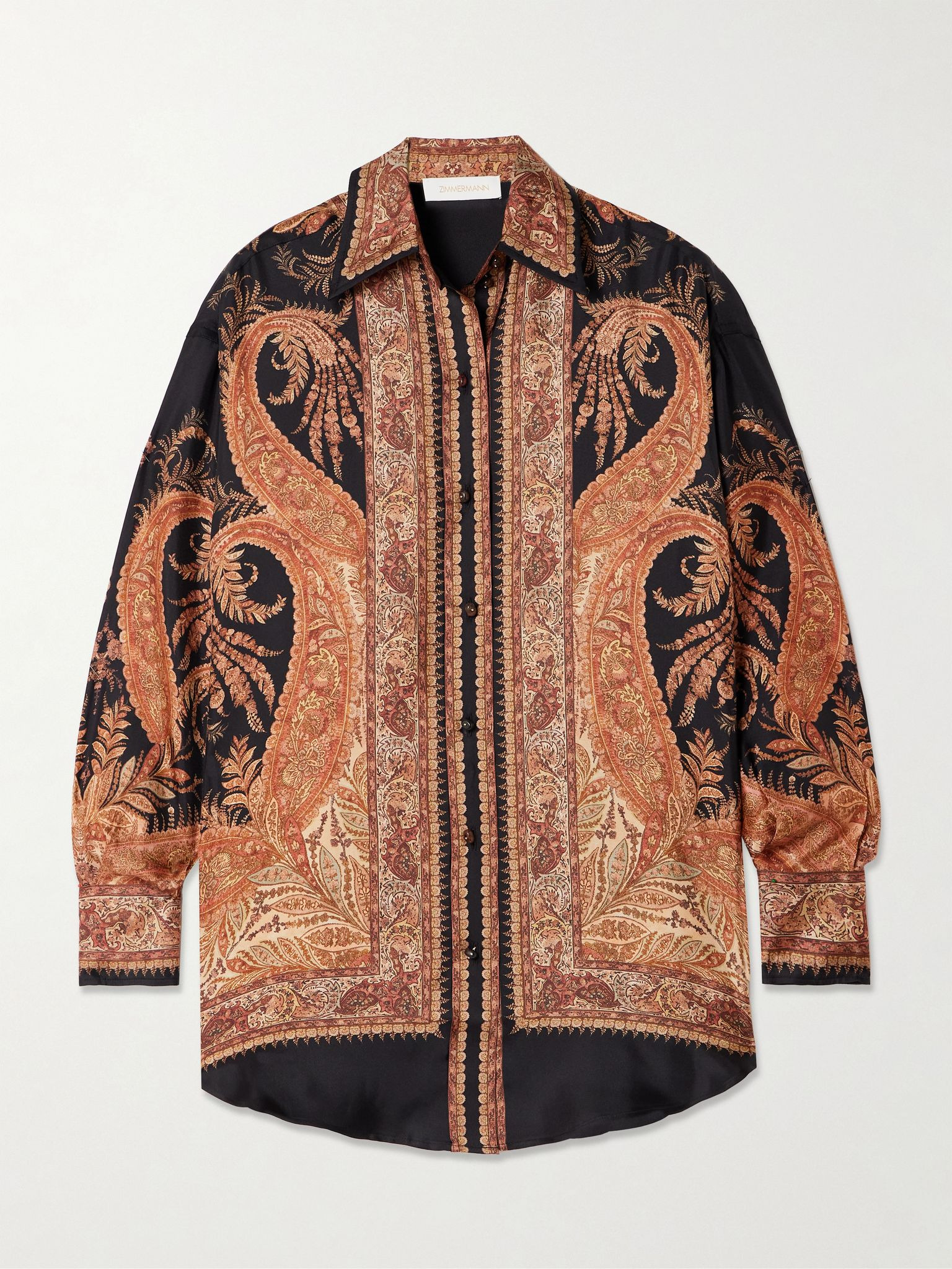 Hypnotic paisley-print silk shirt Black - 1