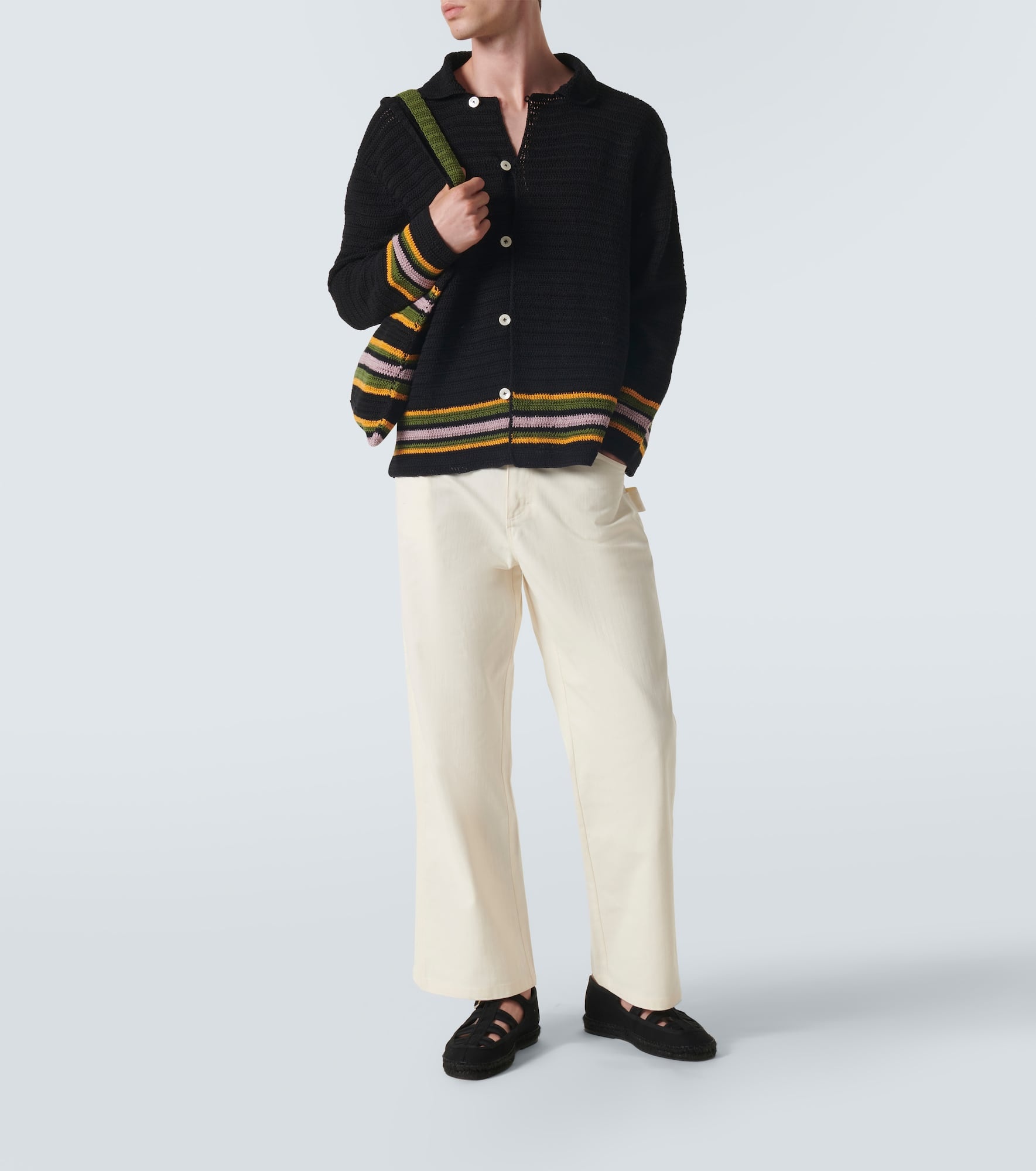 Harbor Stripe cotton cardigan - 2