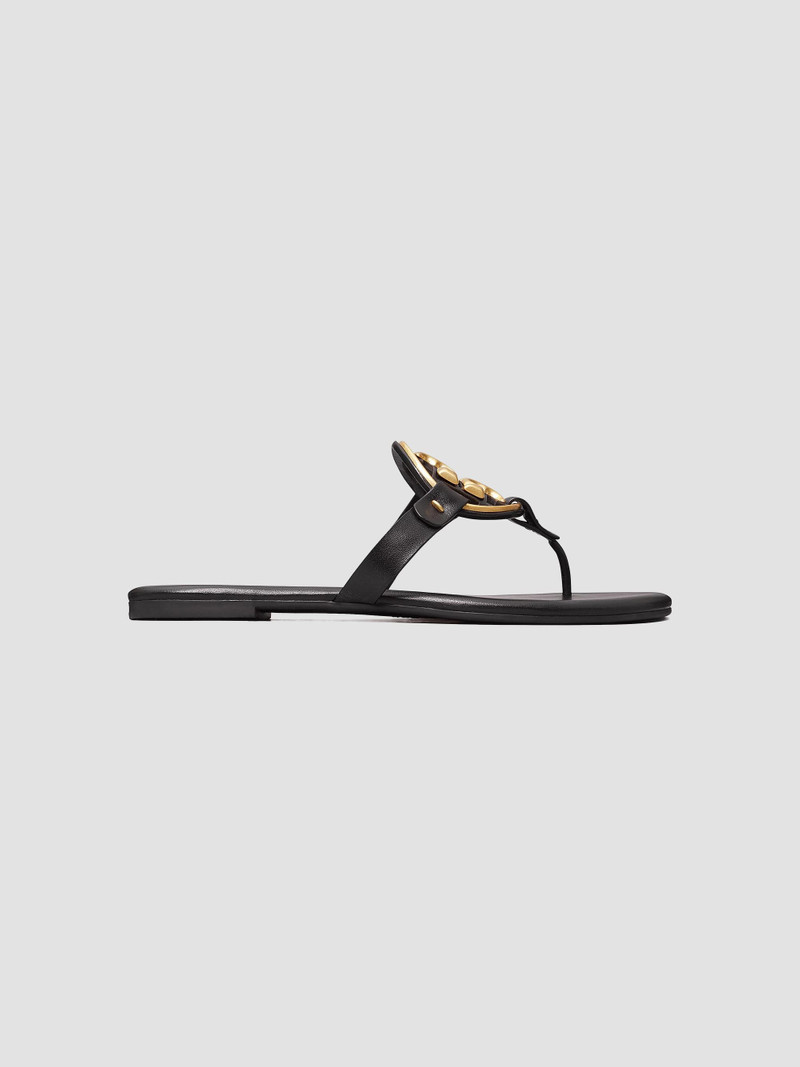 Women's Miller Metal Double T Soft Sandals - Black 1