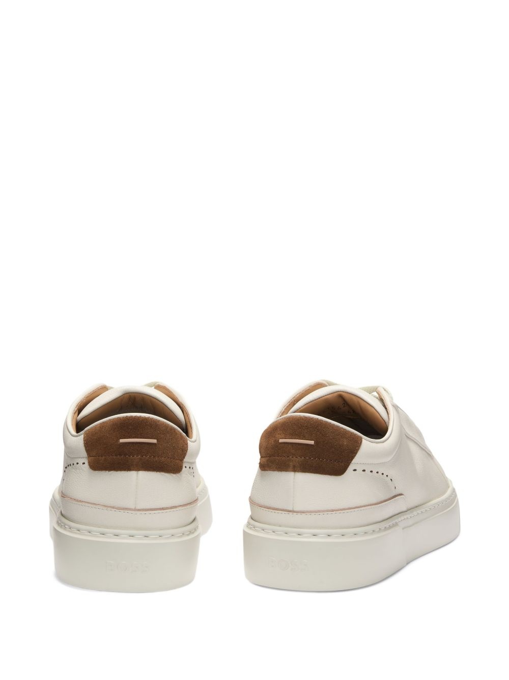 leather low-top sneakers - 3