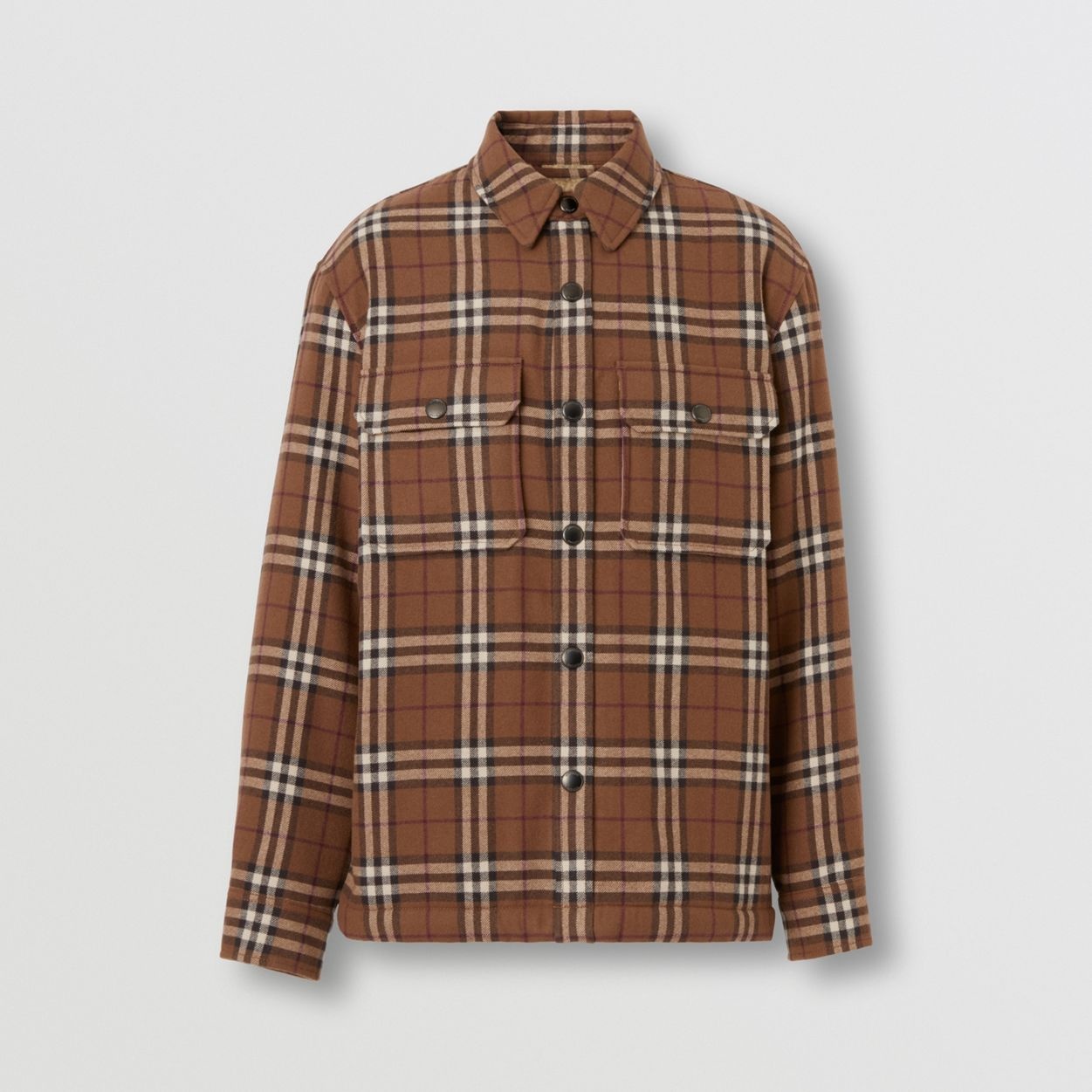 Vintage Check Wool Cotton Overshirt - 1