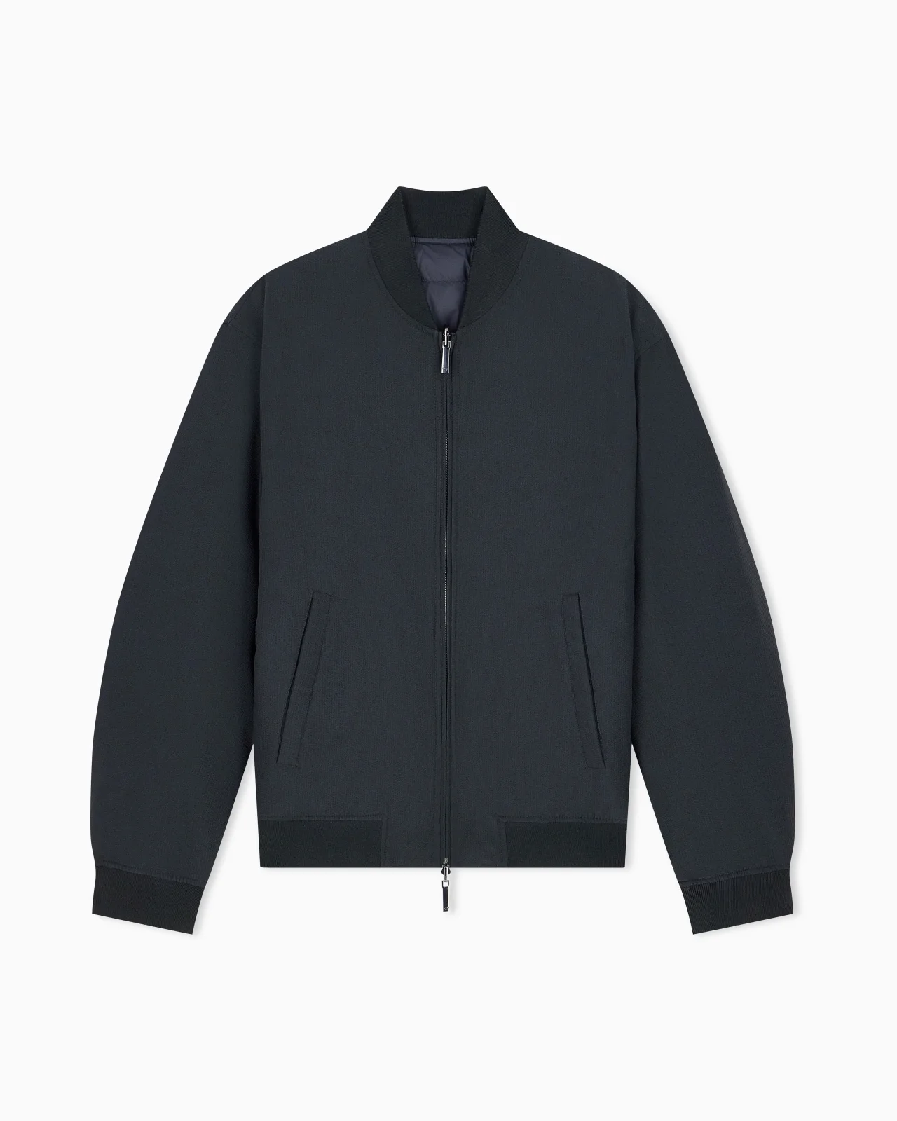 DOWN JACKET IN SEERSUCKER WITH REGULAR FIT AND RIB DETAILS - 1