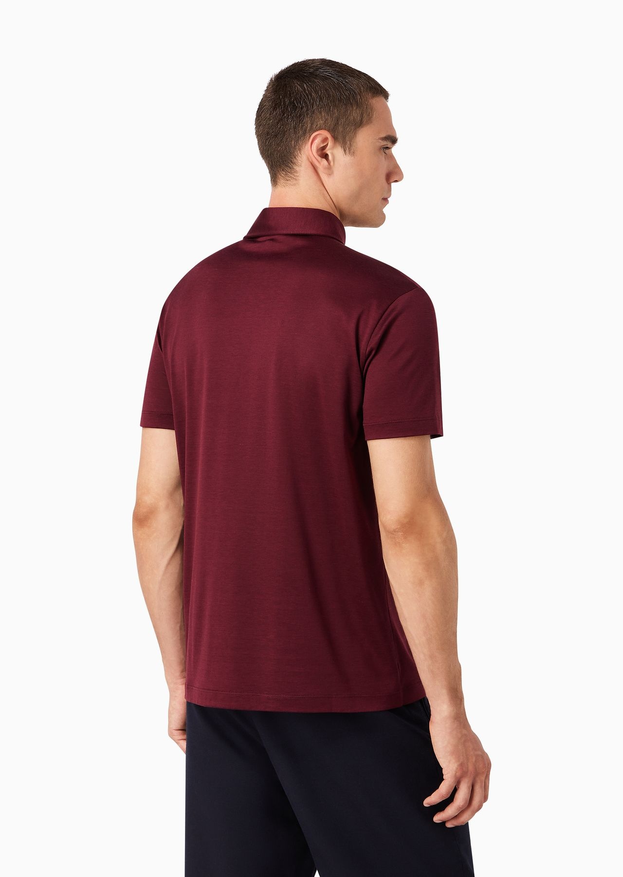 Silk and cotton-mélange jersey polo shirt - 3