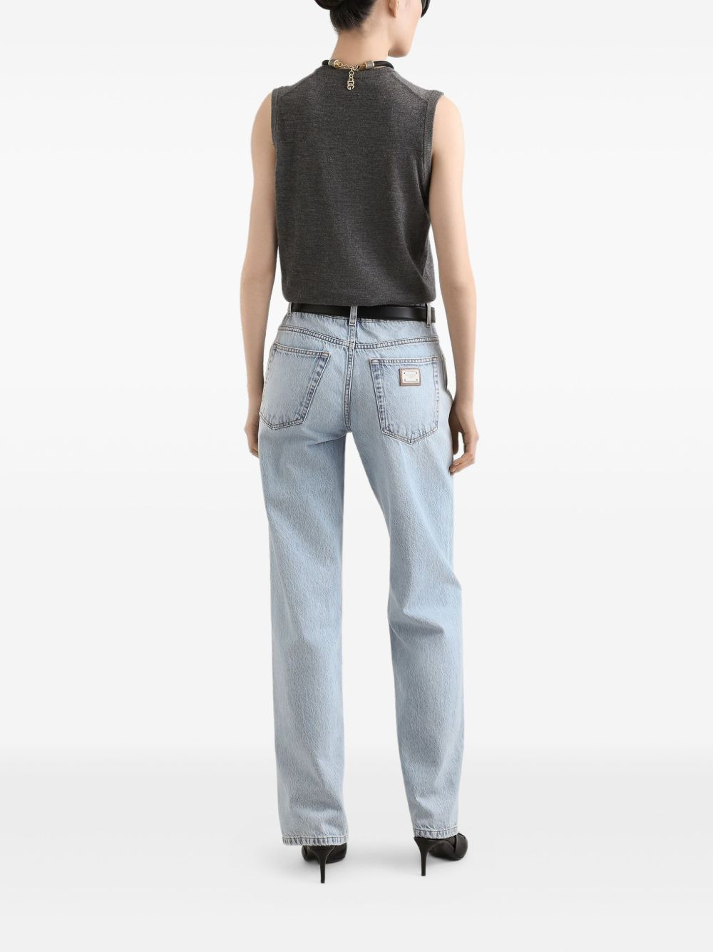 logo-plaque jeans - 3