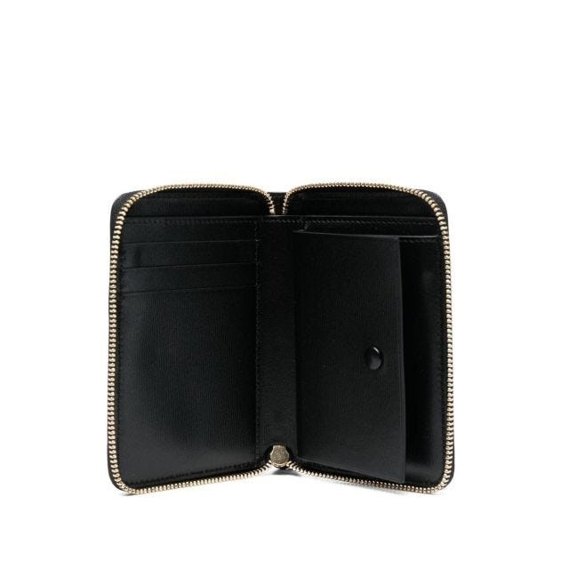 Black leather lap zipper wallet - 3