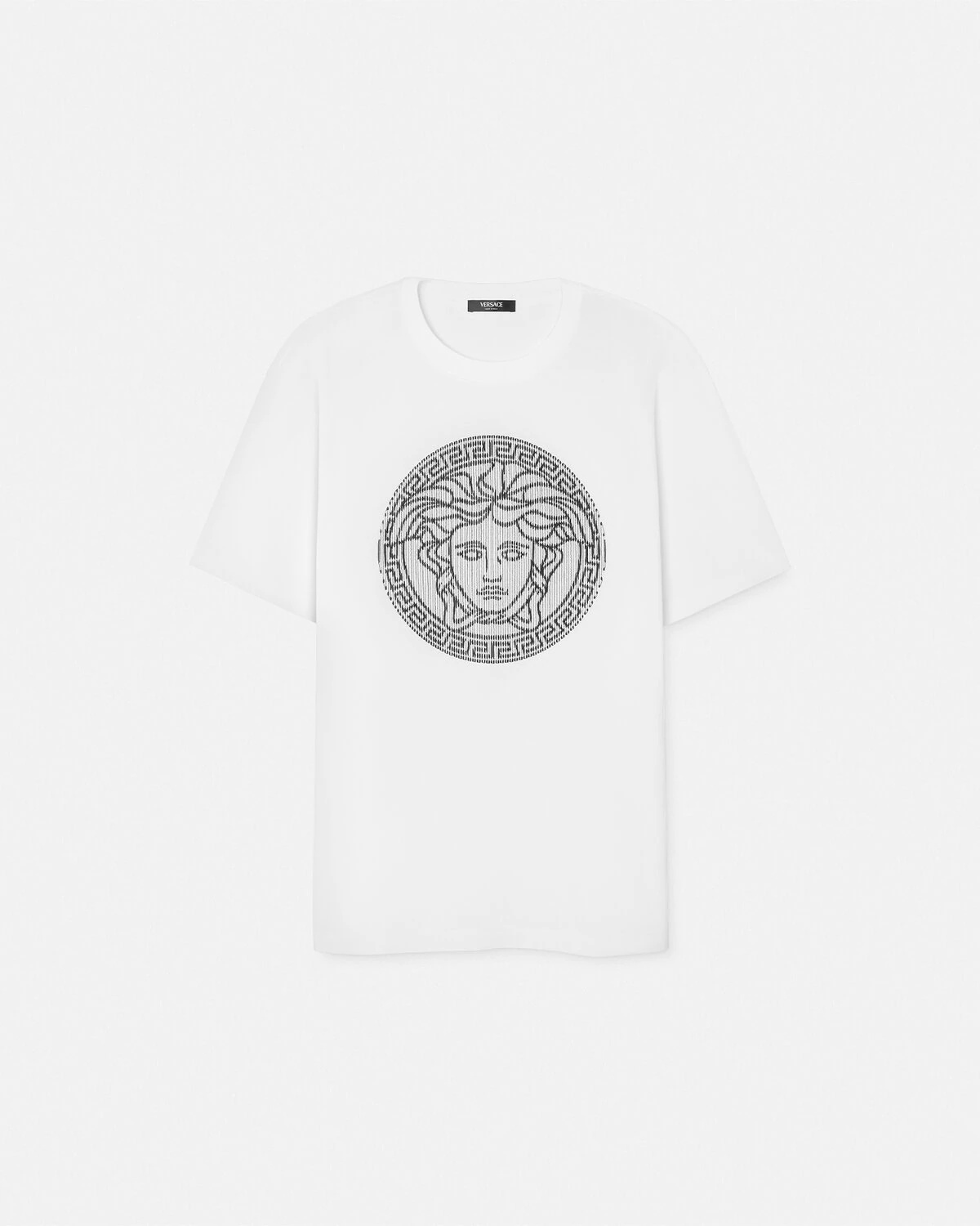 Embroidered Medusa Sliced T-Shirt - 1