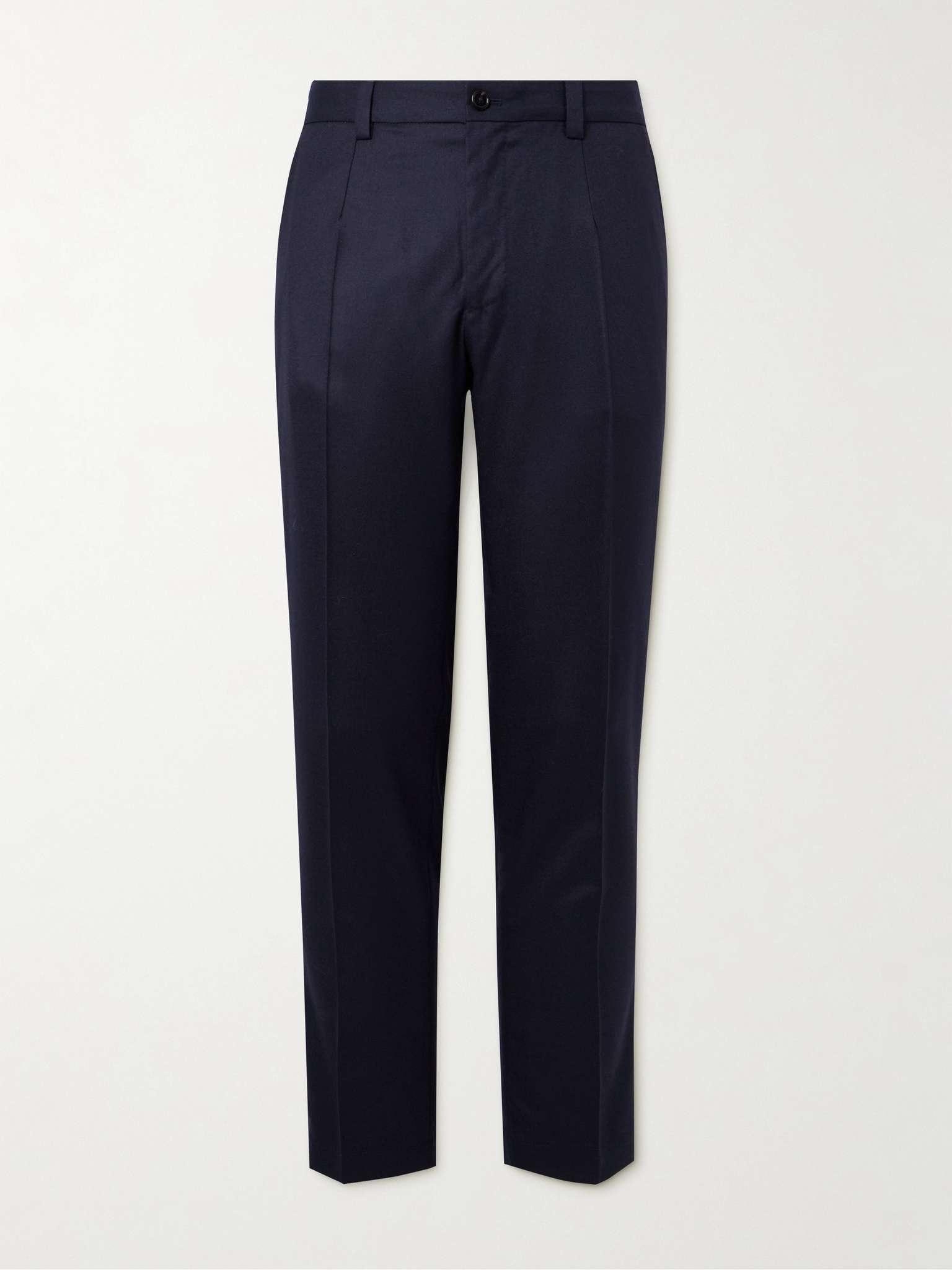 Slim-Fit Tapered Wool-Flannel Trousers - 1