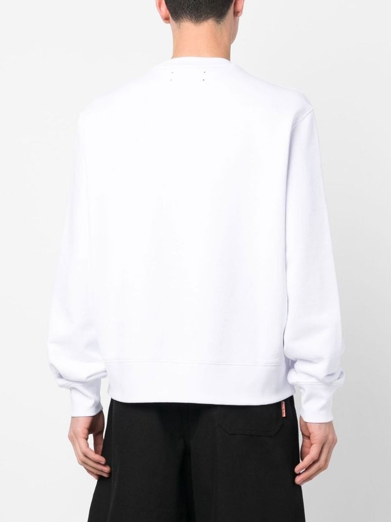 logo-print cotton sweatshirt - 4