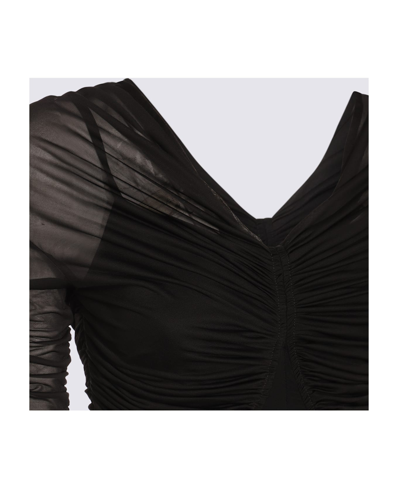 Black Viscose Maxi Dress - 3