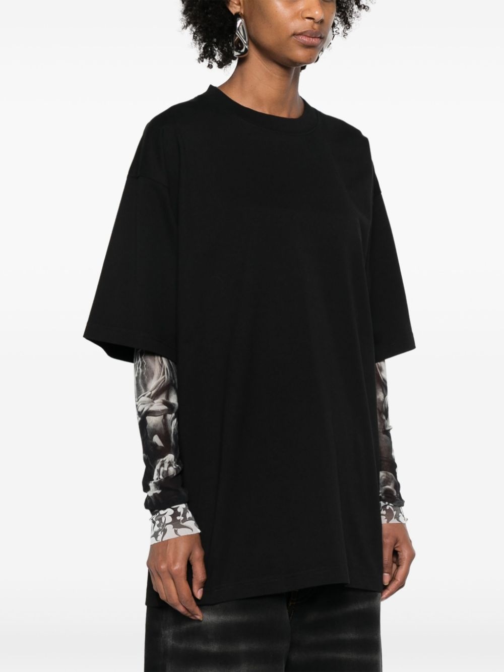 logo-print cotton T-shirt - 4