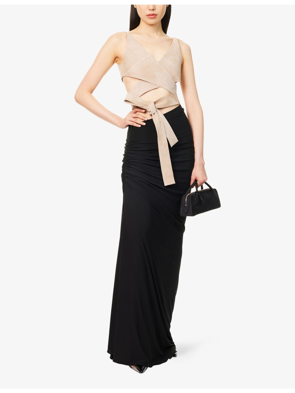 Wrap Crop Suede Top - 2