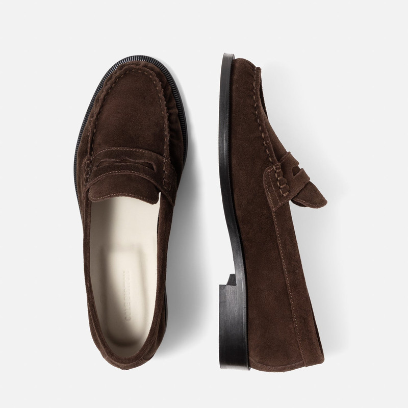 CB Brown Suede Penny Loafer - Women’s 4