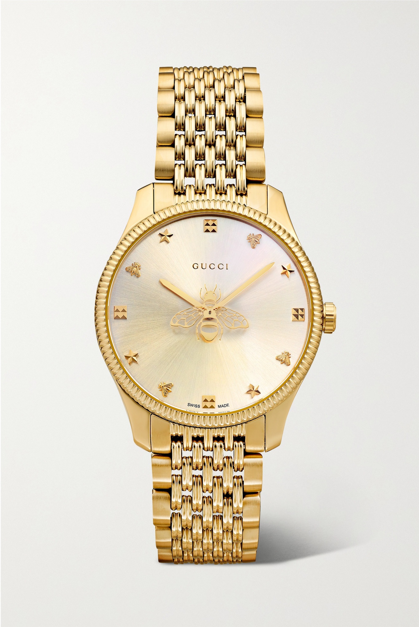 GUCCI G-Timeless 29mm gold PVD-plated watch | netaporter