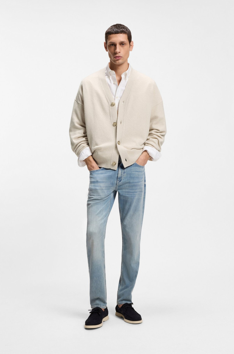 BOSS VIRGIN-WOOL CARDIGAN IN A RELAXED FIT outlook