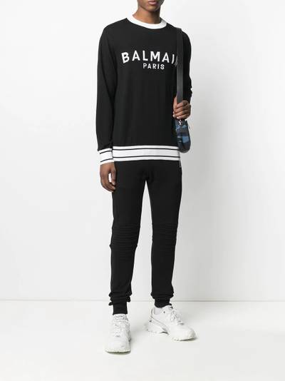 Balmain embossed-logo track pants outlook