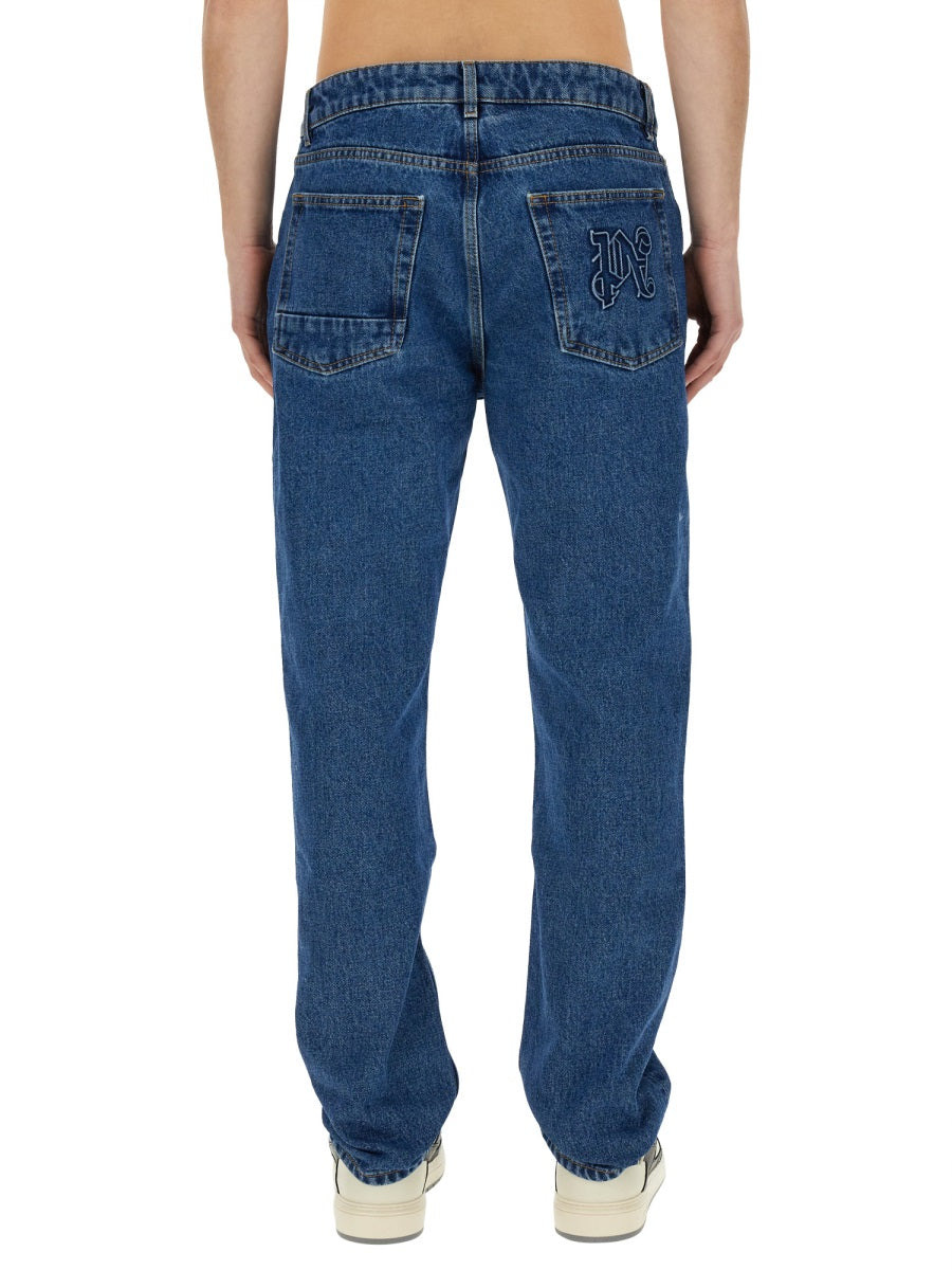 Palm Angels Men Straight Leg Jeans - 3