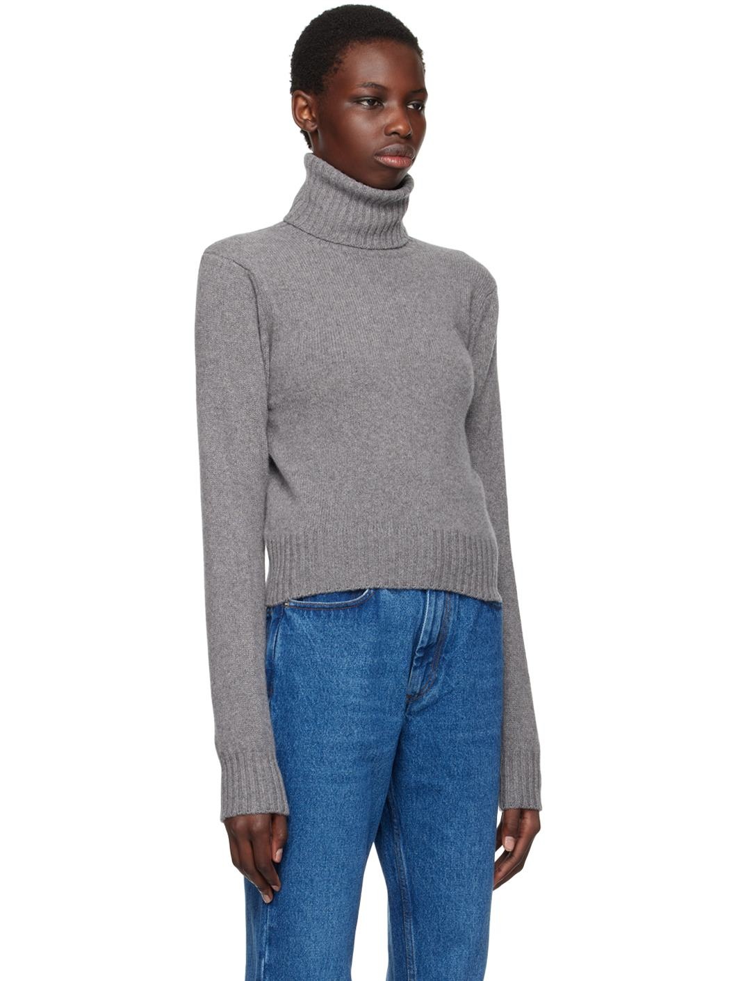 Gray Tonal Ami de Cœur Turtleneck - 2