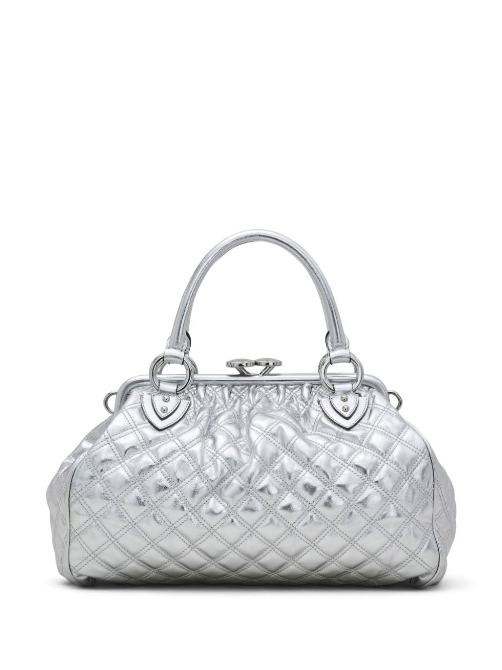 Re-Edition Quilted Metallic Leather Stam bag - 4