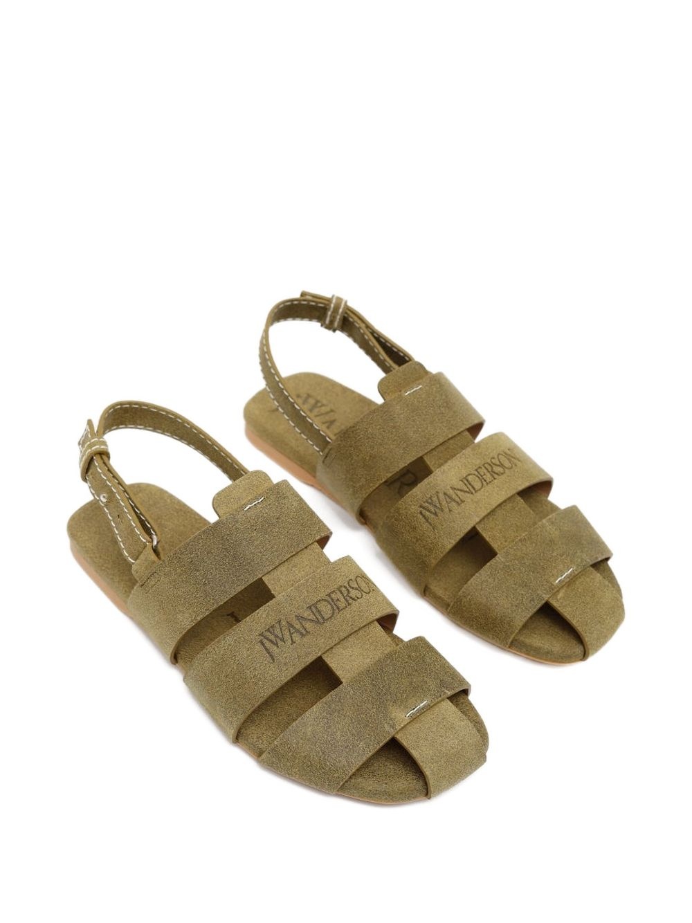 suede flat sandals - 2
