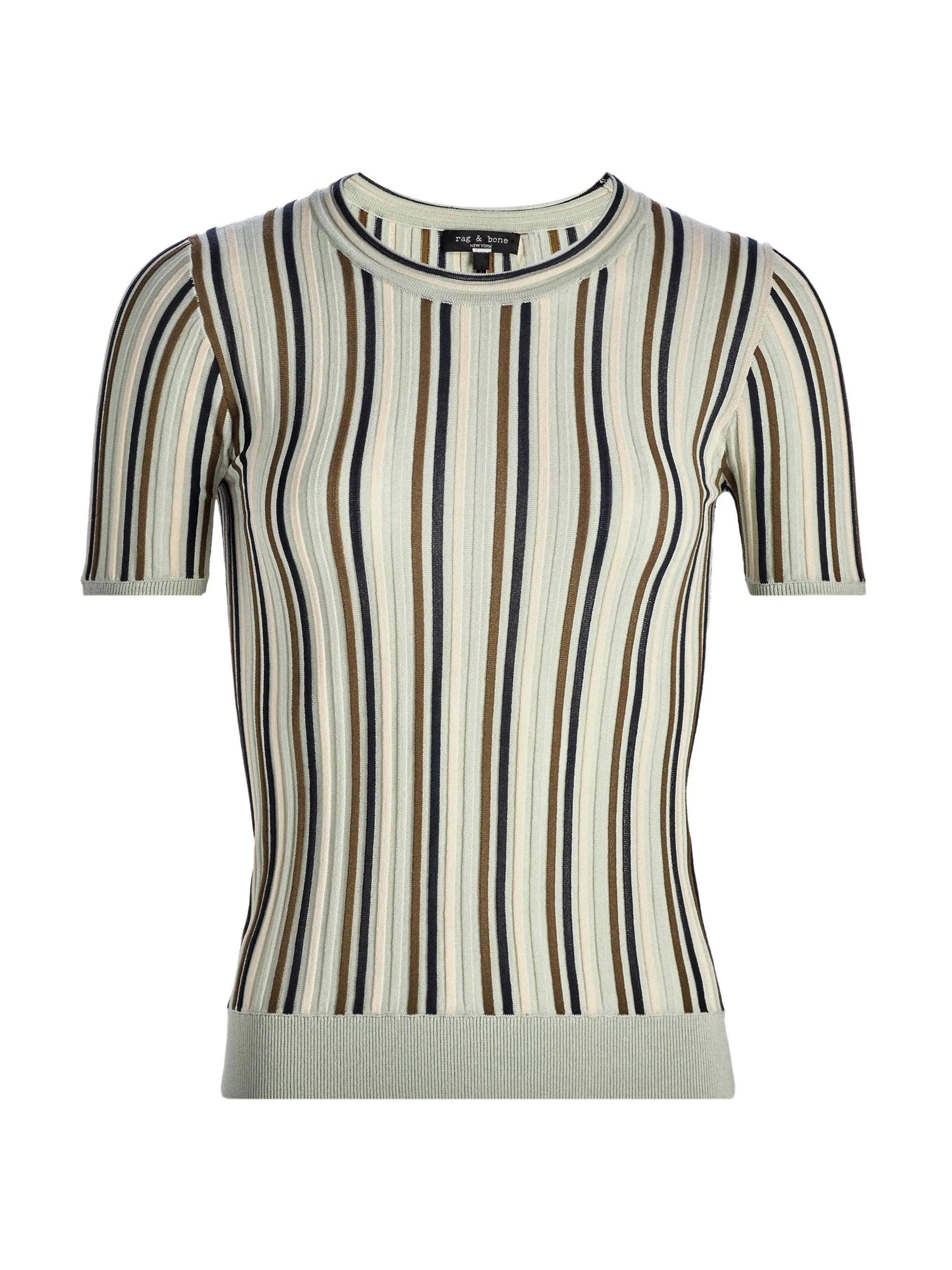 Women's Victoria Striped Rib-Knit Top - Blue Multi - 1