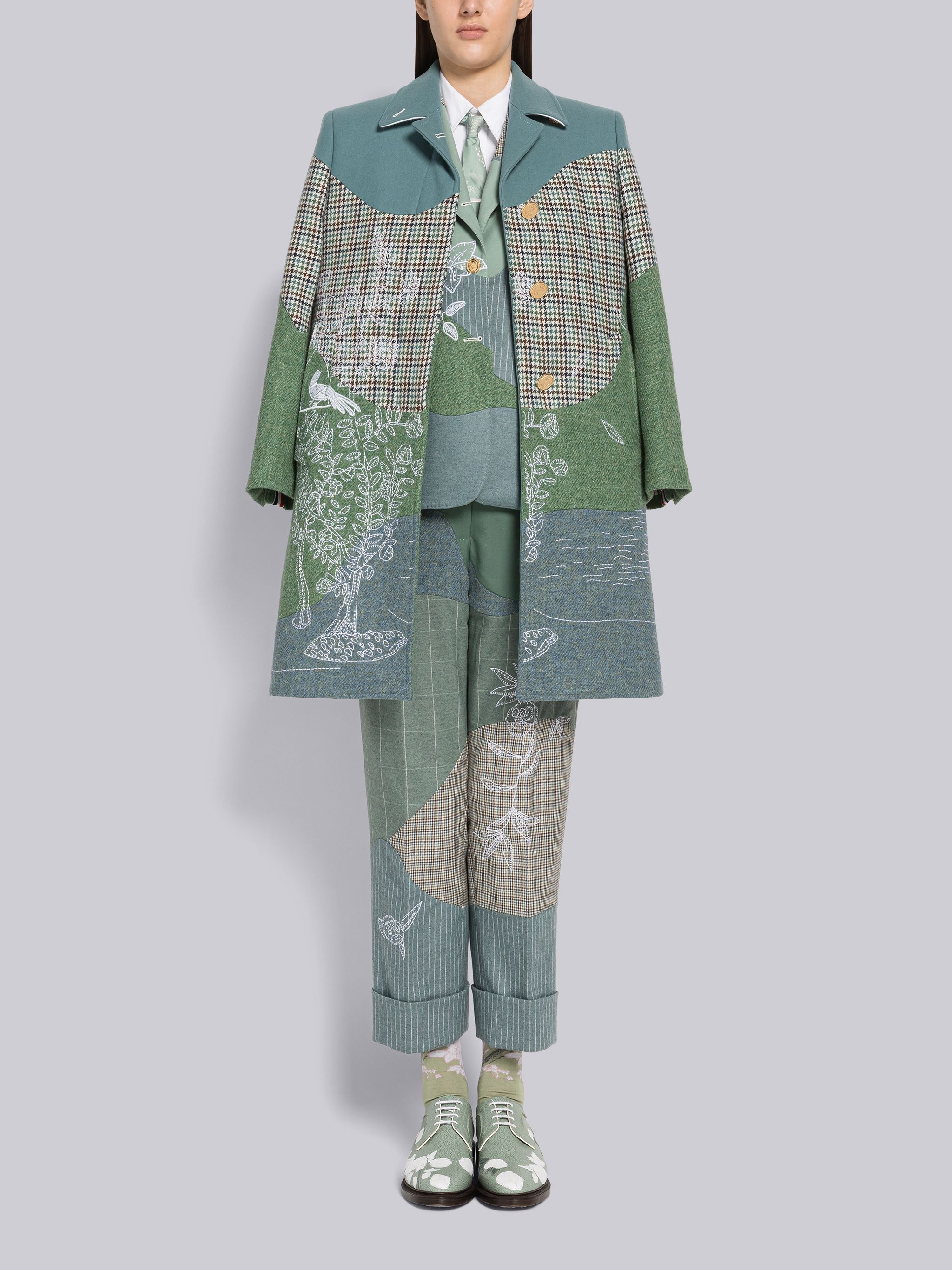 Patchwork School Uniform Twill Backstrap Trouser - 4