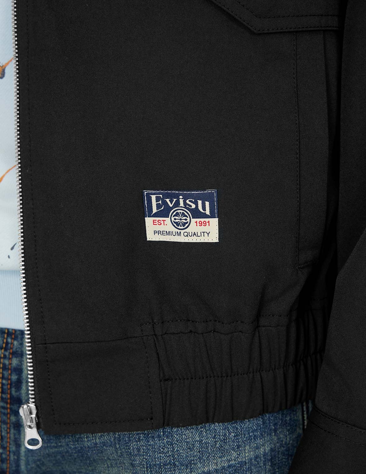 Graffiti Daicock Print Boxy Fit Zip Up Jacket - 8