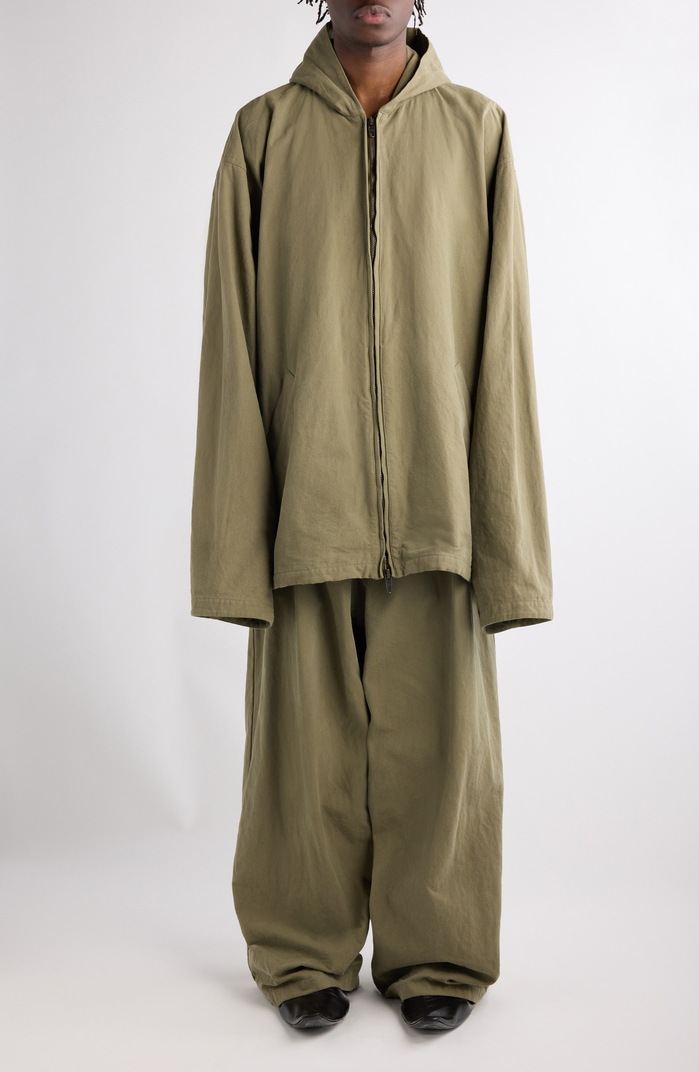 Balenciaga Baggy Cotton Canvas Pants in Linden at Nordstrom - 2