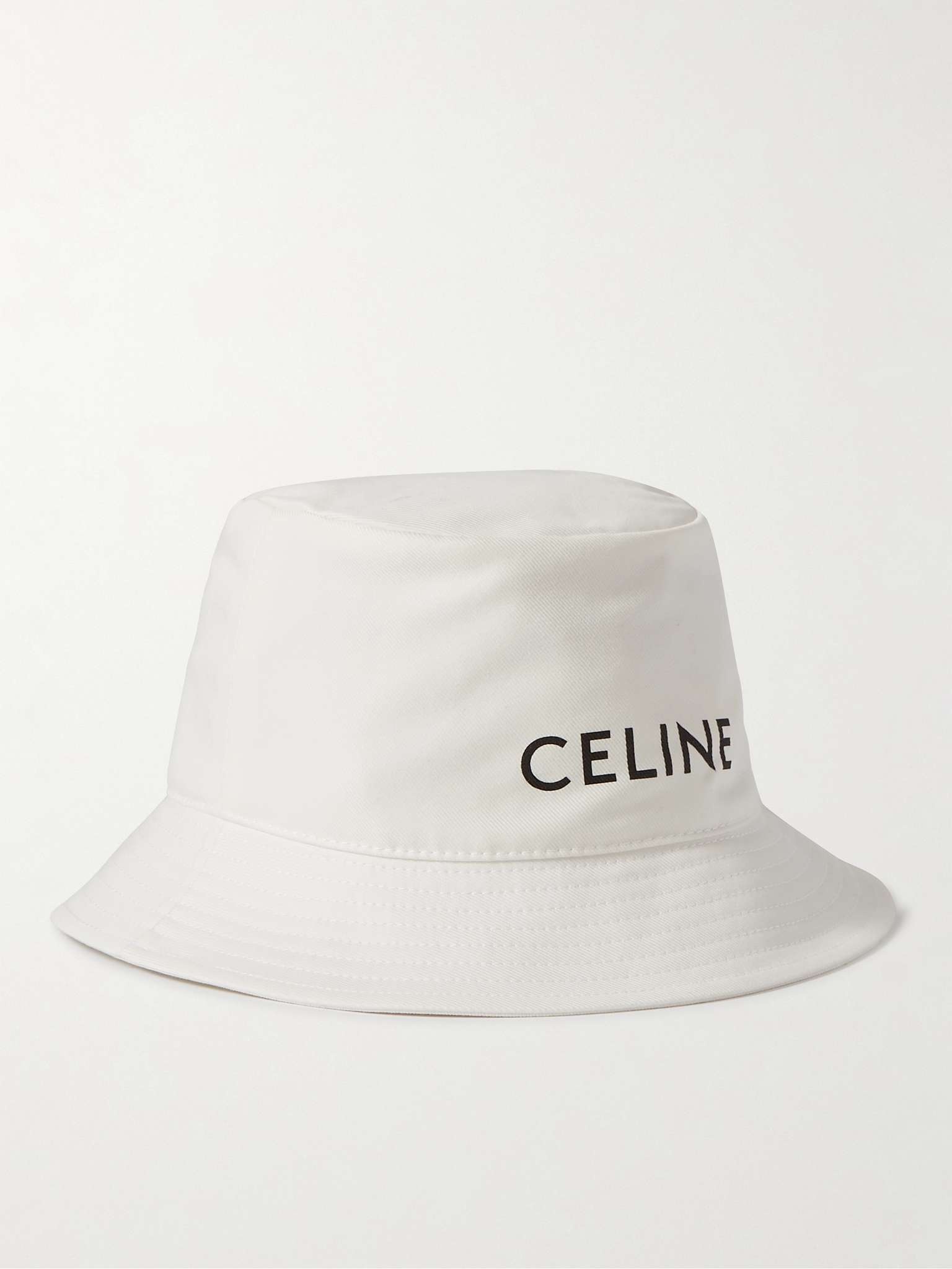 Logo-Print Cotton-Gabardine Bucket Hat - 1