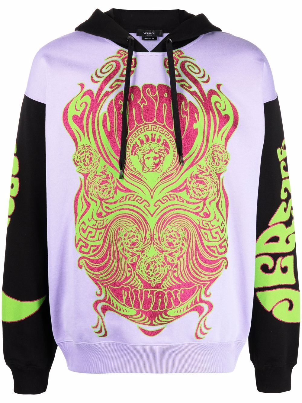 graphic-print cotton hoodie - 1