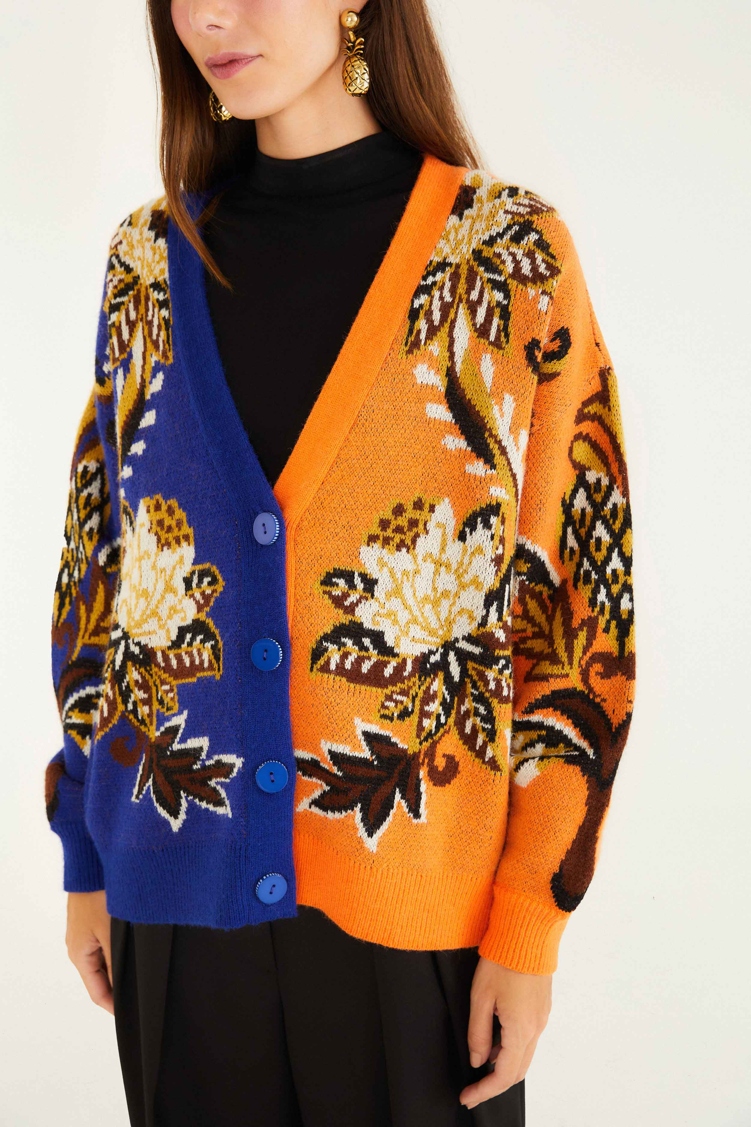 Mixed Arabesque Paradise Knit Cardigan - 2