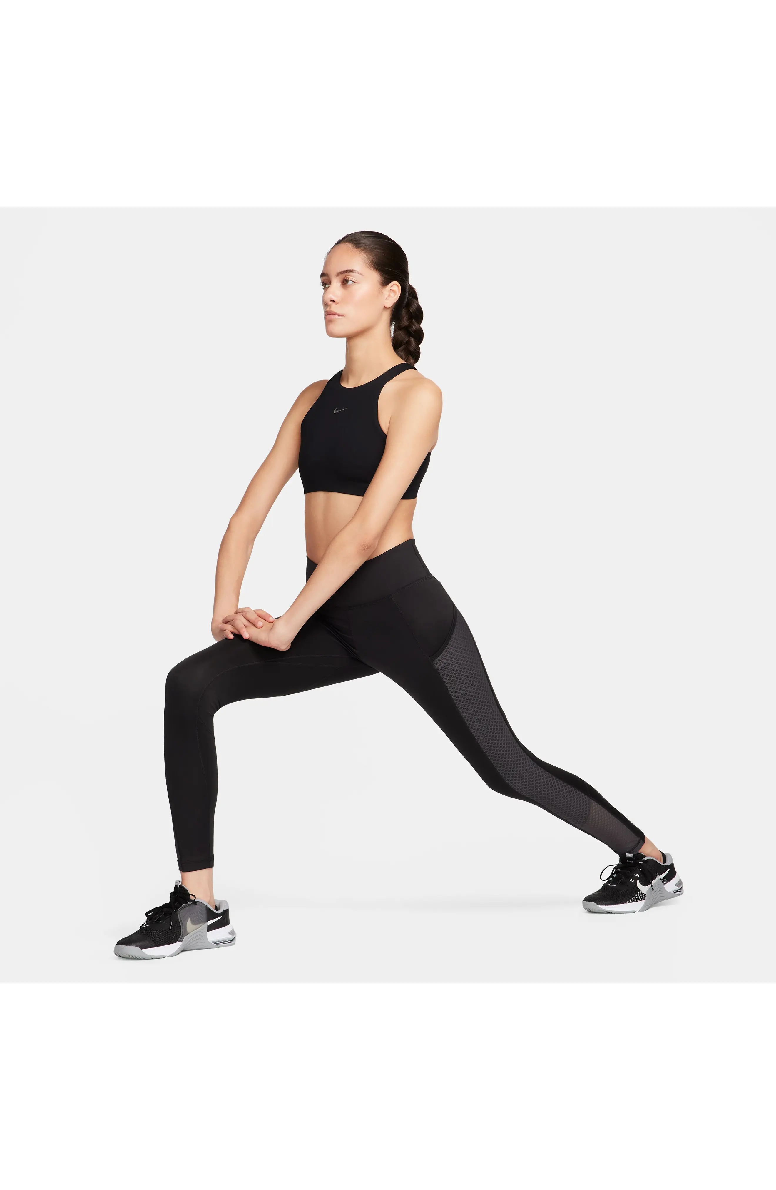 Therma-FIT One Pocket Training Leggings in Black/Anthracite - 8