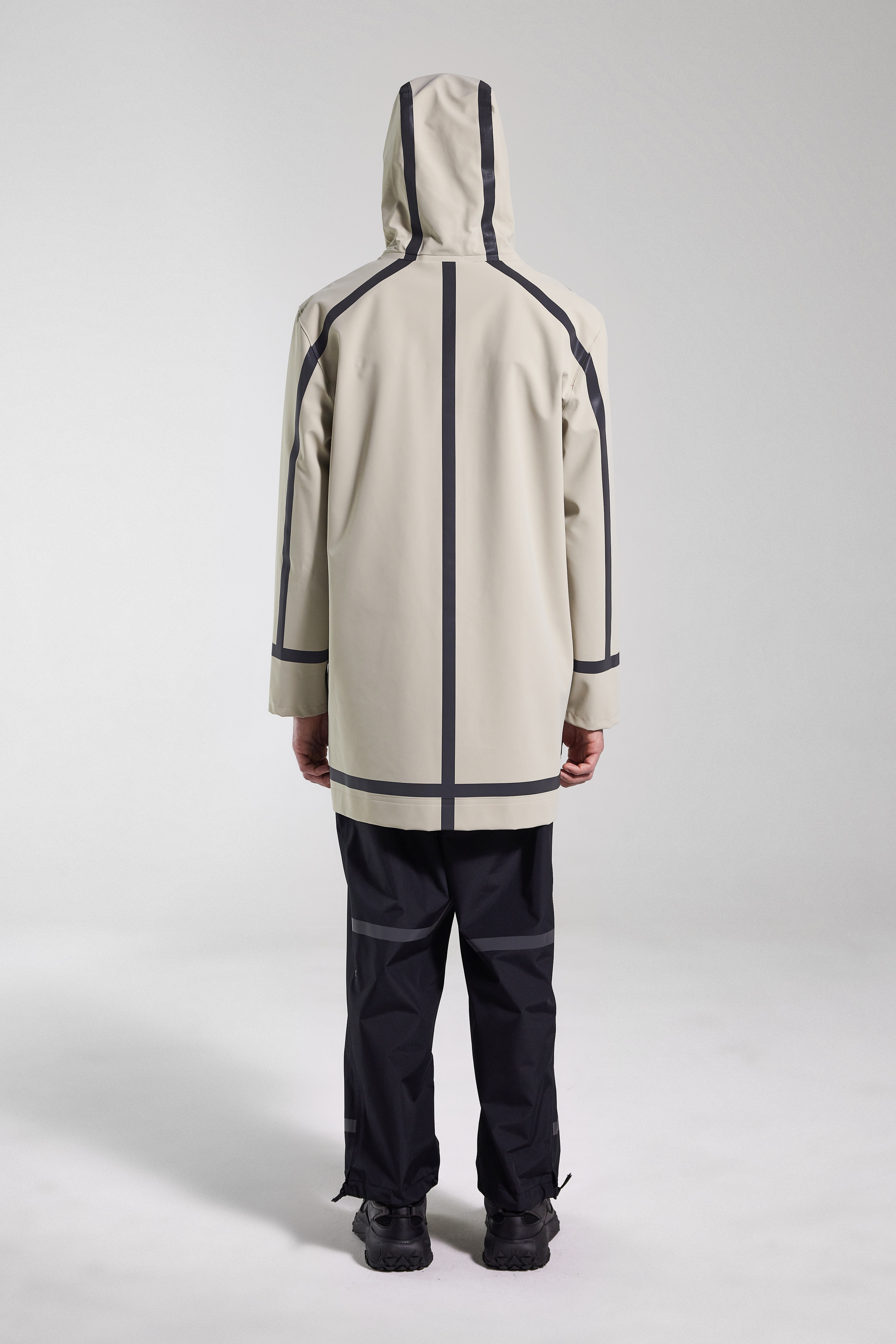 Stockholm Tape Matte Raincoat Pelican - 5