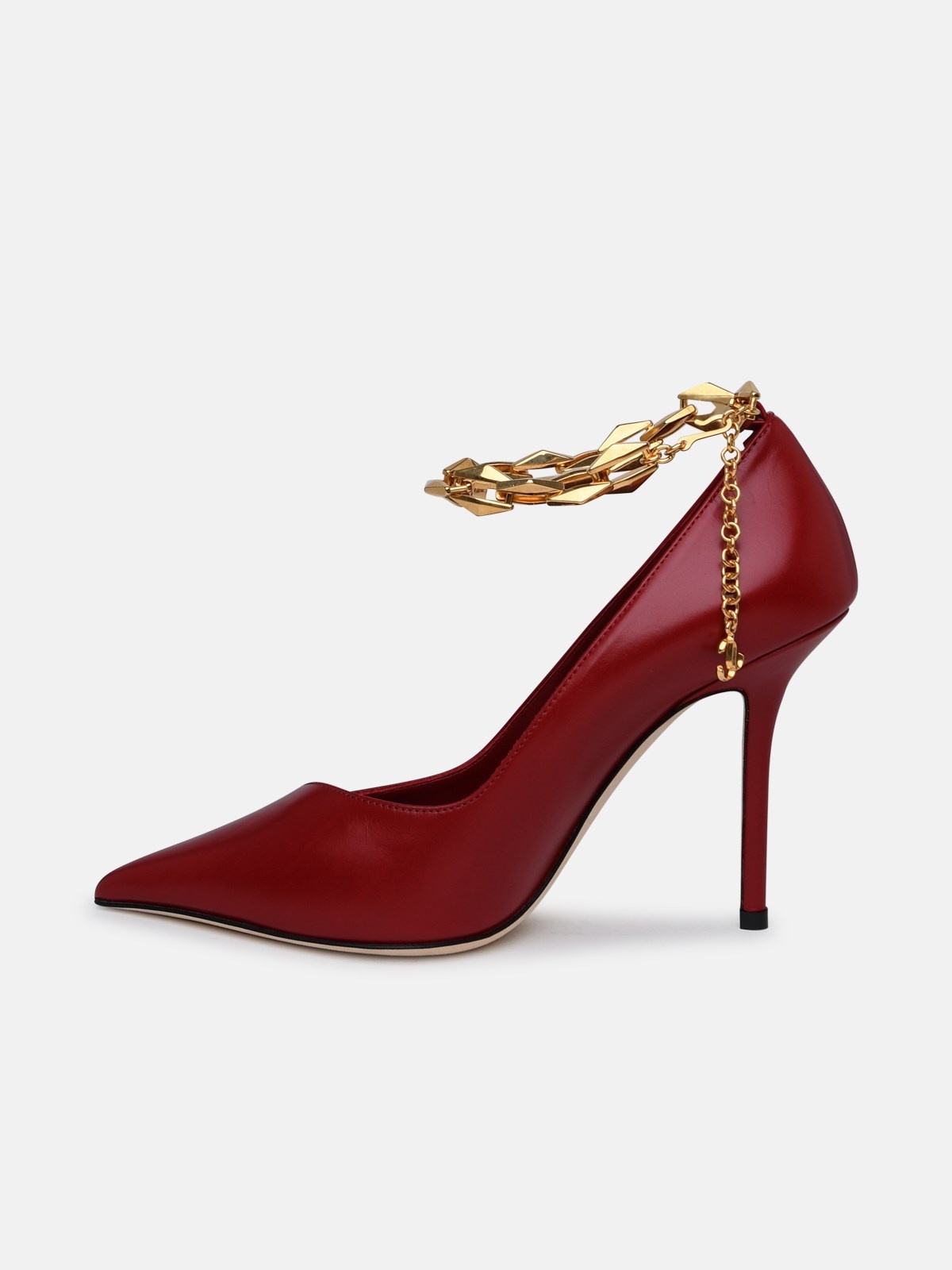 Diamond pumps in red leather - 3
