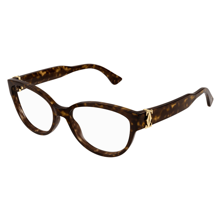 Cartier C Decor Demo Cat Eye Ladies Eyeglasses CT0450O 002 54 - 1