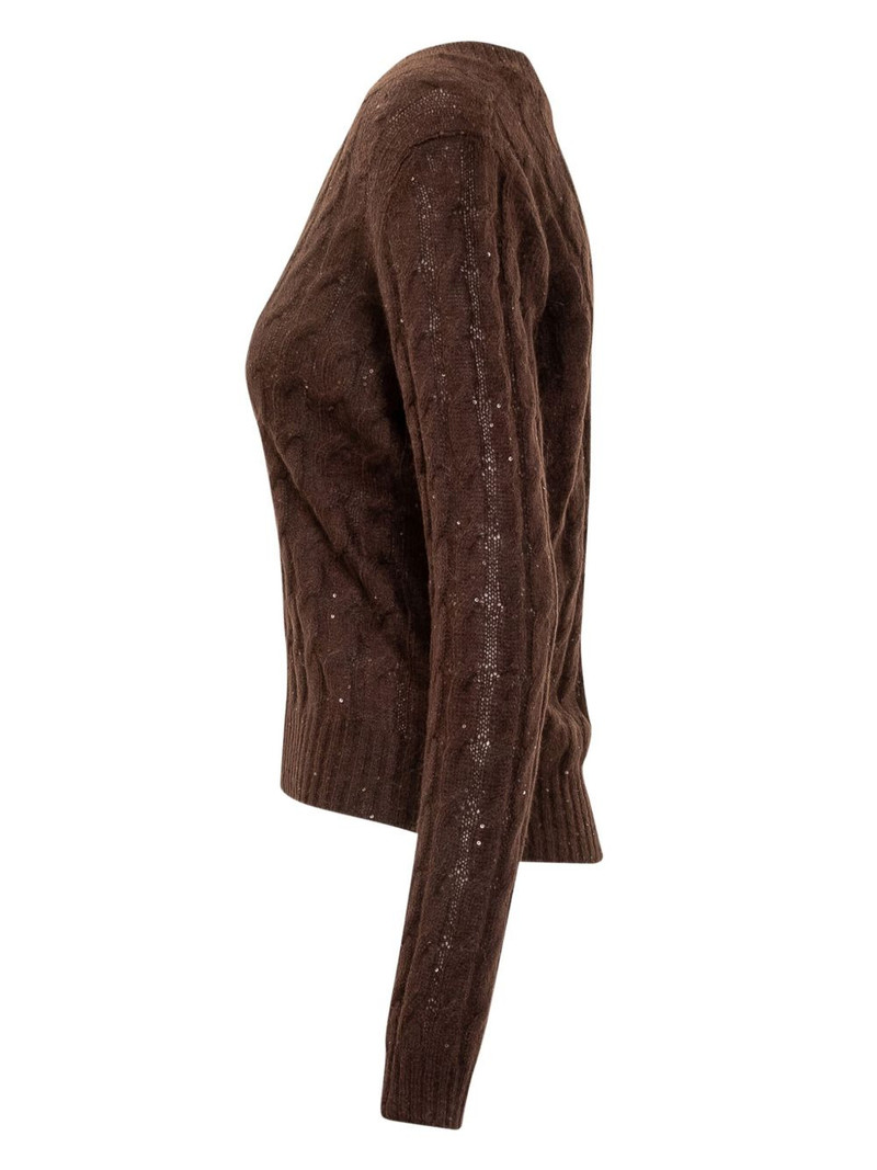 Brunello Cucinelli cable-knit long-sleeve sweater outlook