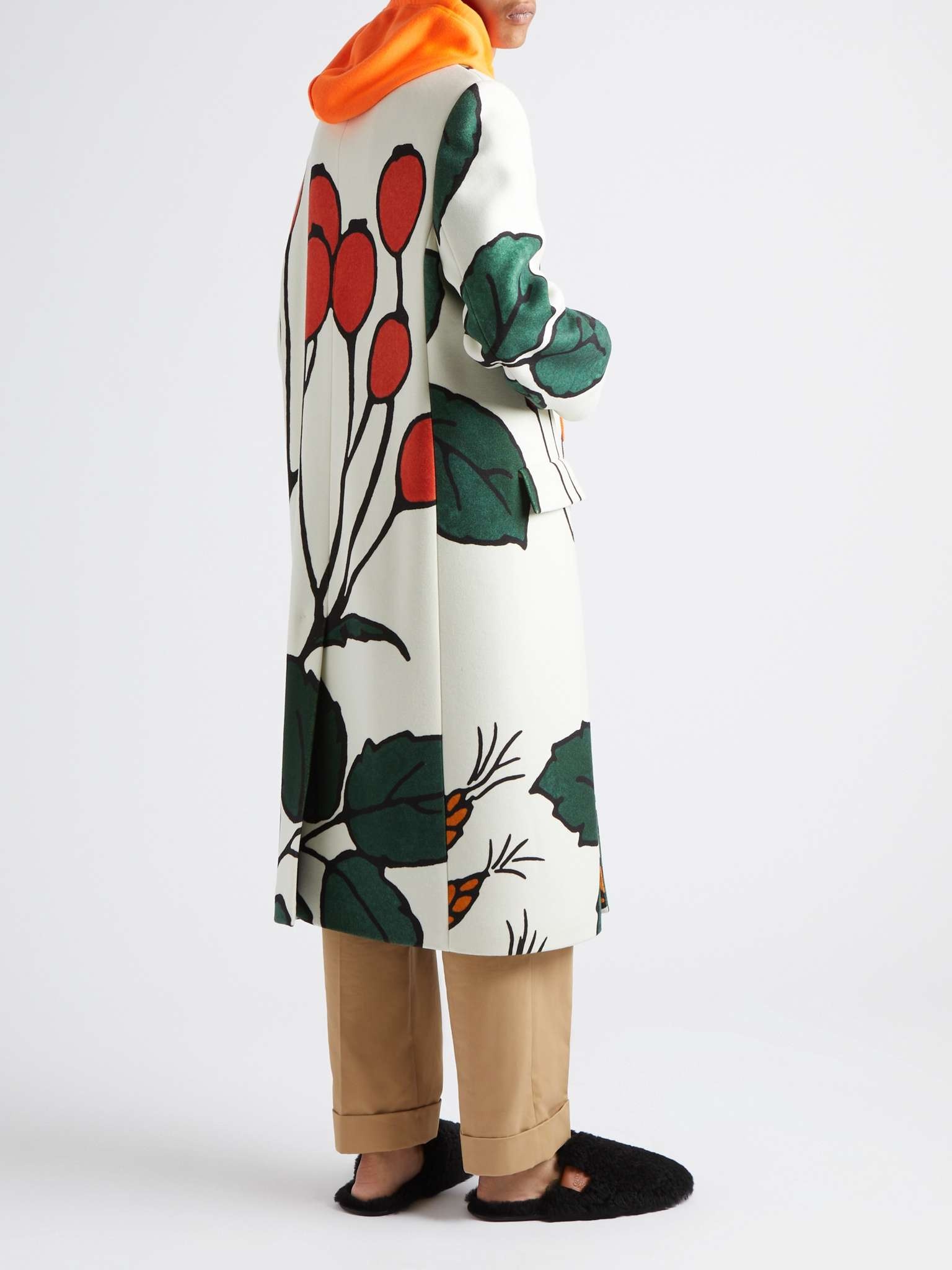 Printed Wool-Blend Coat - 4