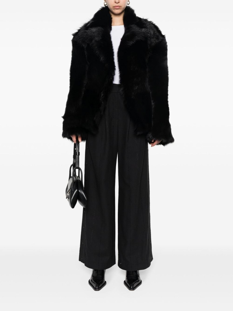 THE MANNEI side vented wide-leg trousers outlook