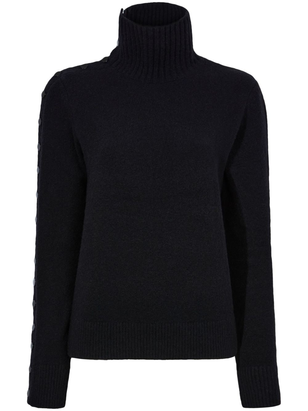 roll-neck press-stud jumper - 1