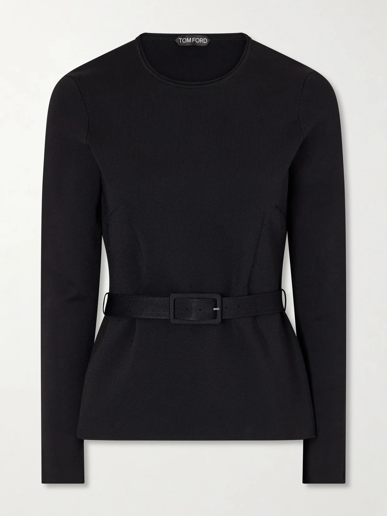 Belted Crepe Blouse - 1