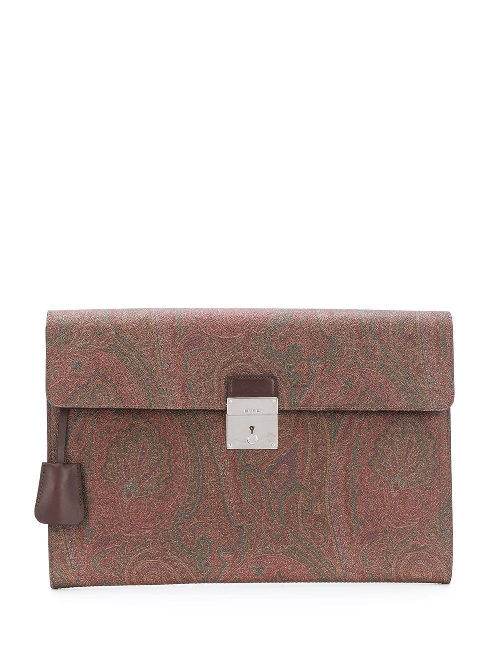 paisley-print clutch bag - 1