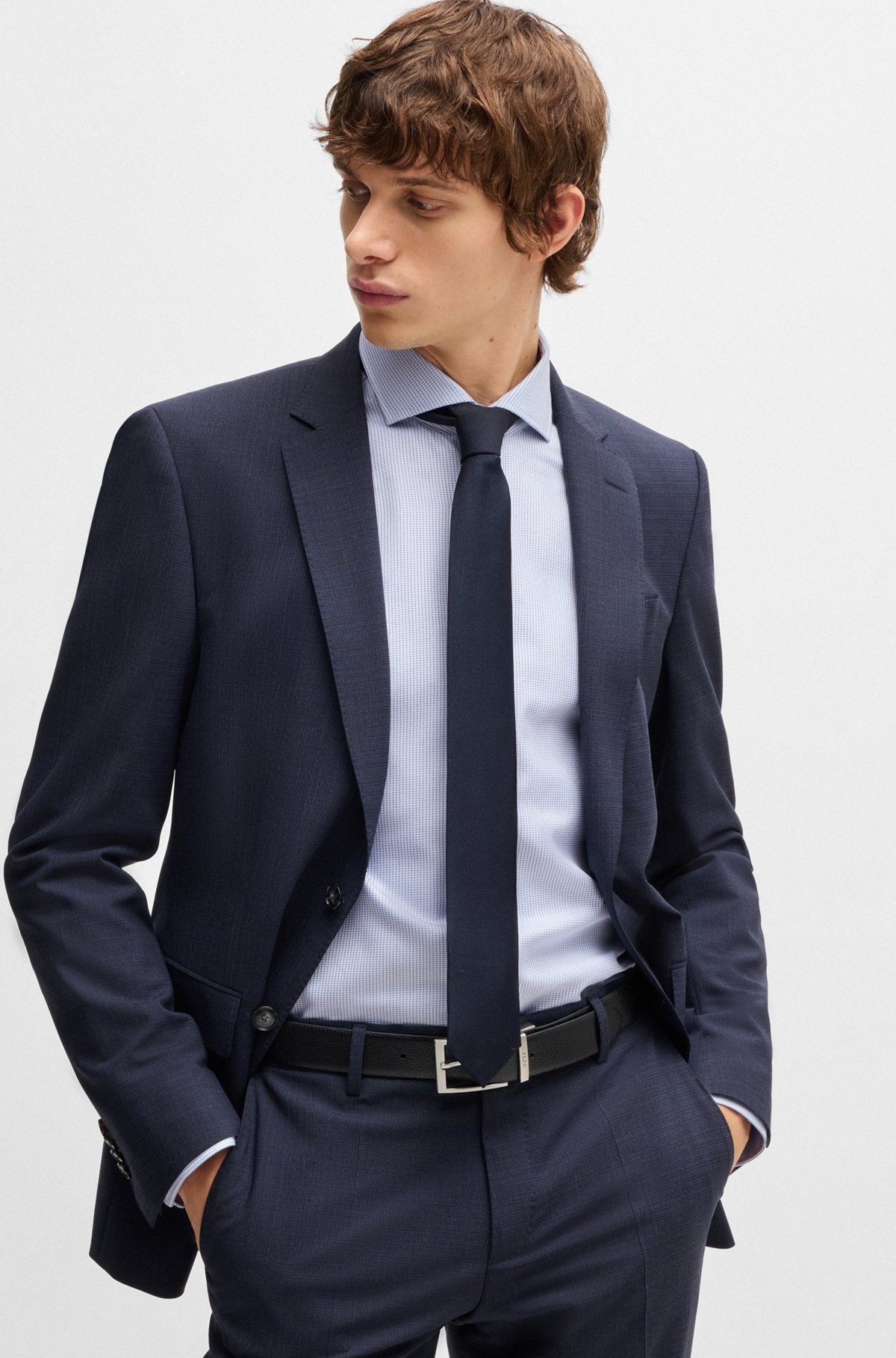 REGULAR-FIT SHIRT IN STRUCTURED COTTON - 6