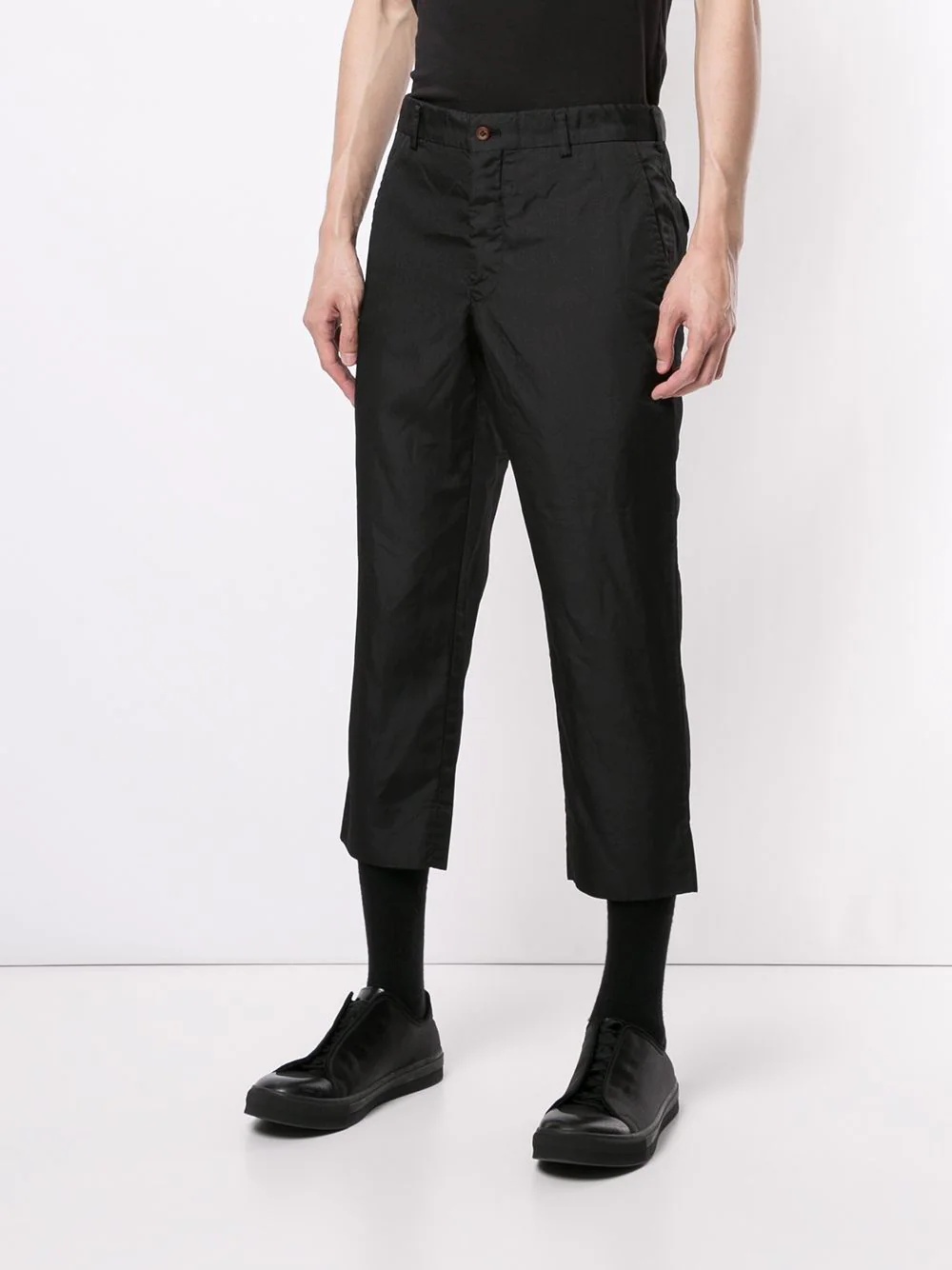 cropped straight leg trousers - 3