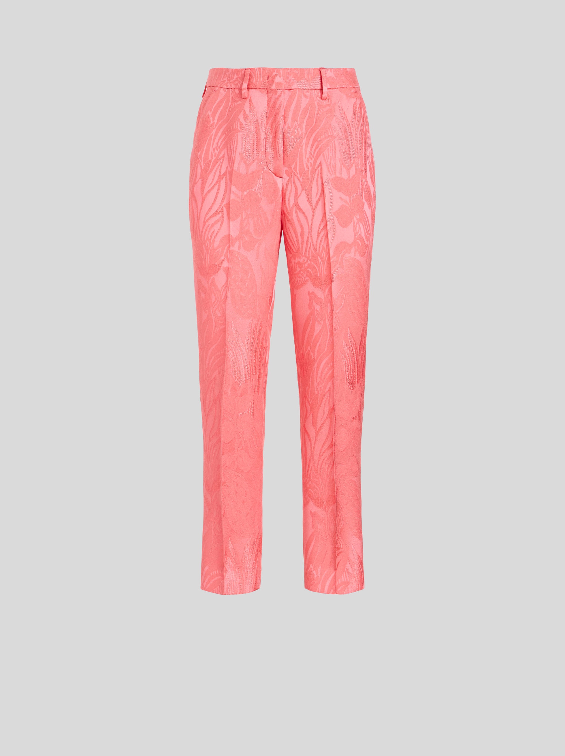 TAILORED FLORAL JACQUARD TROUSERS - 1