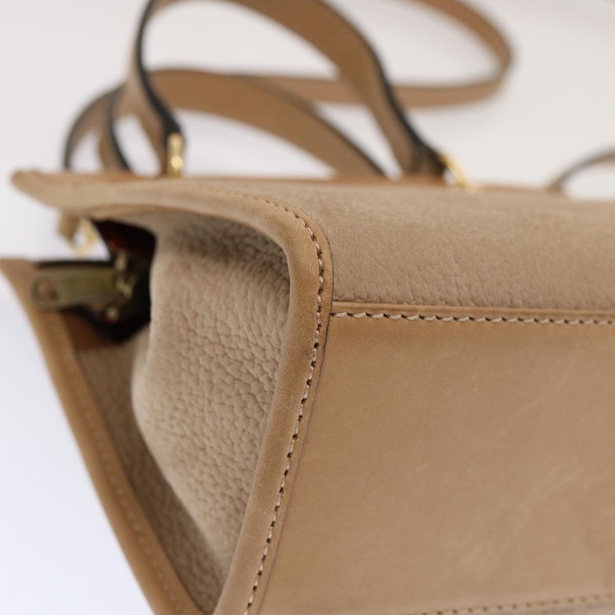CELINE Hand Bag Leather Beige - 14