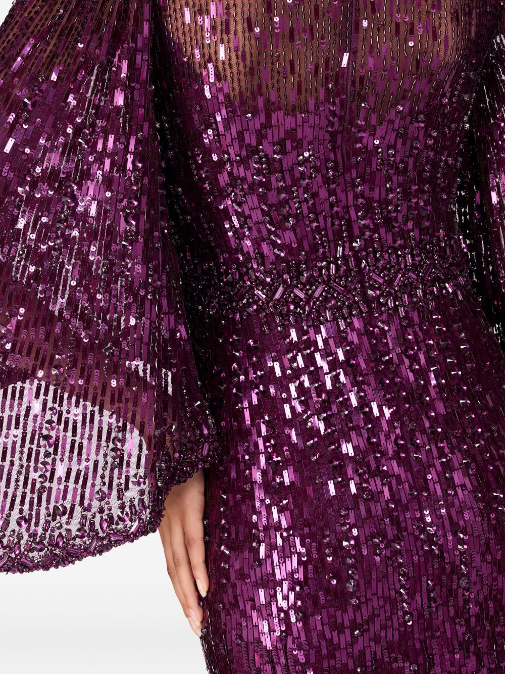 Ines sequin-embellished maxi dress - 4